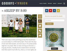 Tablet Screenshot of goodbyenormal.com
